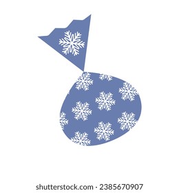 Christmas candy flat style vector illustration on white background