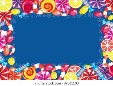 Christmas candy frame