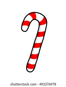 Christmas Candy, a hand drawn vector illustration of a Christmas candy cane.