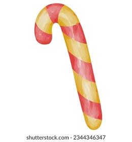 Christmas candy, hang on the gold ribbon, set isolated on a white background. vector illustration