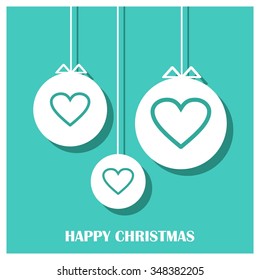 Christmas candy heart decorative template Design, Christmas New Year Flat card illustration Christmas candy heart decorative template Design, Christmas New Year Flat card illustration
