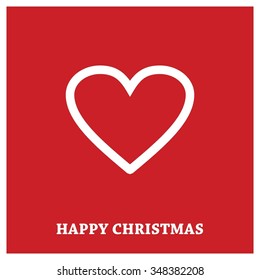 Christmas candy heart decorative template Design, Christmas New Year Flat card illustration