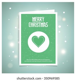 Christmas candy heart decorative template Design, Christmas New Year Flat card illustration