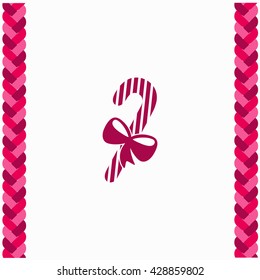 Christmas candy icon Flat Design. Isolated Illustration.