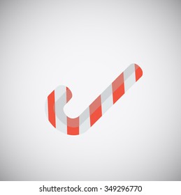 Christmas candy icon isolated on white background