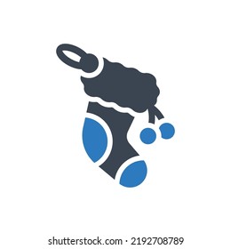Icono de caramelo de Navidad (ilustración simple vectorial)