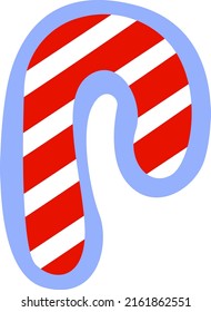 Christmas candy, illustration, vector on a white background.