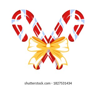 Christmas candy isolated on a white background. Christmas concept. Design elements for xmas. Cartoon style. Vector illustration
