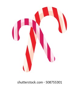 Christmas candy isolated on white background. Znachok.Vektornye illustration.