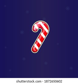 Christmas Candy Juisy Colorful Simple Cute Colorful On Blue Background Vector Design