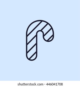 christmas candy line icon
