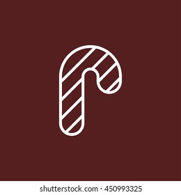 christmas candy line icon