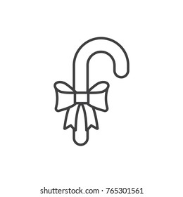 Christmas candy line icon.