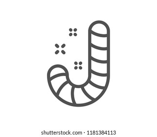 Christmas candy line icon. Cane lollypop sign. Quality design element. Classic style cane candy. Editable stroke. Vector