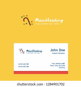Christmas candy logo Design with business card template. Elegant corporate identity. - Vector