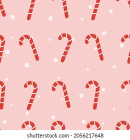 Christmas candy lollipop seamless pattern. new Year's pattern. stock vector illustration on a dark light background.