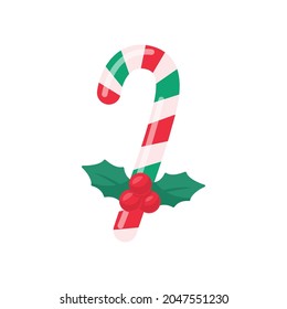 Christmas candy. Red and green colored candy bars for children on Christmas celebrations.