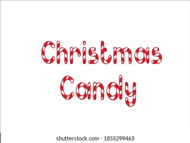 christmas candy red hand drawn design