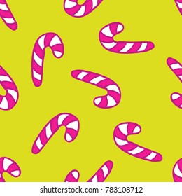 christmas candy seamless doodle pattern