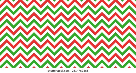 Christmas candy seamless pattern. Candy cane zigzag stripes background. Christmas present pattern. Winter holiday lines backdrop. Xmas gift wrapping print. Vector Illustration on white background.