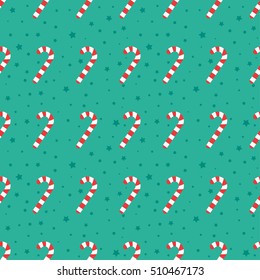 Christmas candy seamless vector pattern design