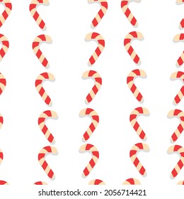 caramelos de navidad. Patrón vectorial sin foco.Palo caramelo