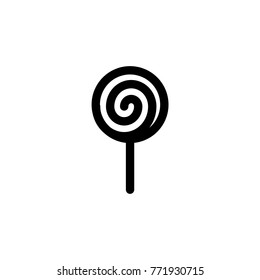 Christmas candy simple flat icon vector illustration.