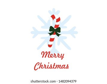 Christmas candy with snowflake on a white background