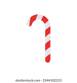 Christmas candy stick flat icon, Christmas holiday, gift, holiday, candy stick gift icon, vector design illustration, isolated on white background. 