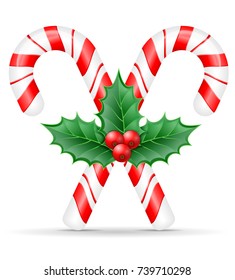 christmas candy stock vector illustration isolated on white background