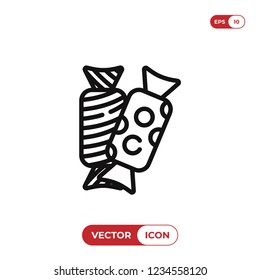 Christmas candy vector icon