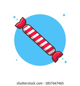 Christmas Candy Vector Icon Illustrations. Winter Icon Concept White Isolated. Flat Cartoon Style Suitable for Web Landing Page, Banner, Sticker, Background
