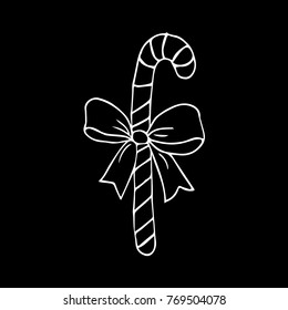 Christmas candy vector illustration. Doodle style. Design, print, decor, textile, paper