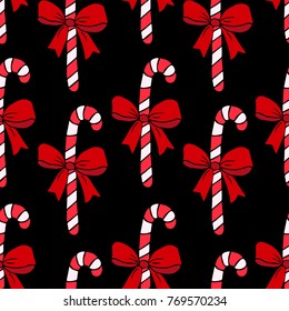 Christmas candy vector illustration. Doodle style. Design, print, decor, textile, paper