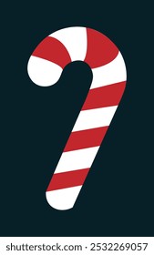 Christmas candy vector. Sweet candy candy cane vector art design. Christmas element.