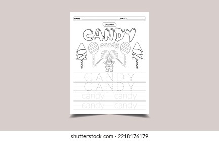 Christmas Candy Word Tracing KDP

