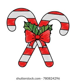 christmas cane decorative icon