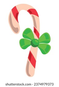 vector de diseño de caña de navidad aislado