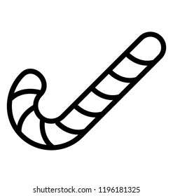 Christmas cane shaped confetti is candy cane 