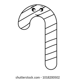 christmas cane  vector illustration