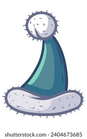 capucha navideña con ilustración vectorial de bubo