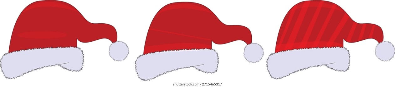christmas Cap Design, eps10, three type of variation