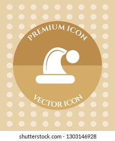 Christmas Cap Icon for Web. Application, Software & Graphic Design.