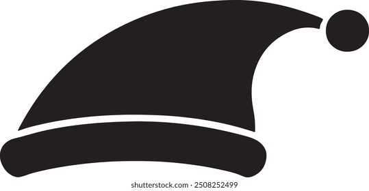 christmas cap silhouette vector illustration designs 