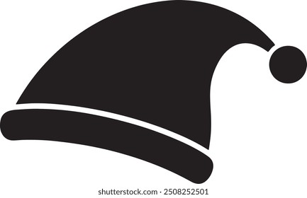 christmas cap silhouette vector illustration designs 