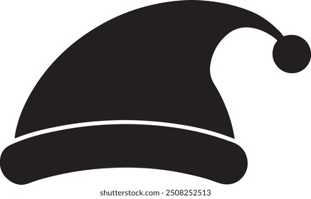 christmas cap silhouette vector illustration designs 