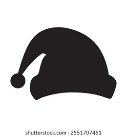 christmas cap silhouette vector illustration designs