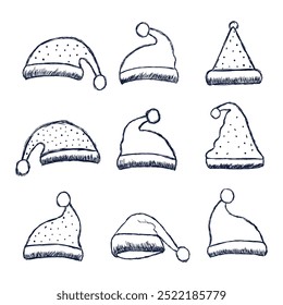 Natal Cap arte vetorial e ilustração com estilo vintage, Você pode editar como você deseja.

