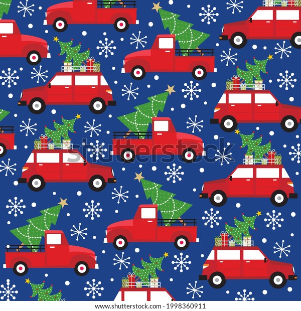 Christmas car pattern\
for christmas gift\
wrap