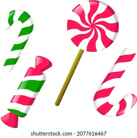 
Christmas caramel. Winter Vector illustration.
